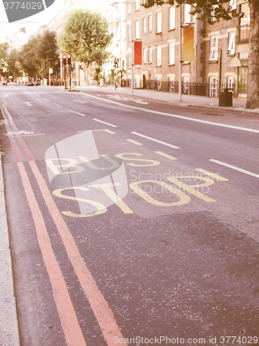 Image of  Bus stop sign vintage