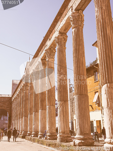 Image of Retro looking Colonne di San Lorenzo Milan