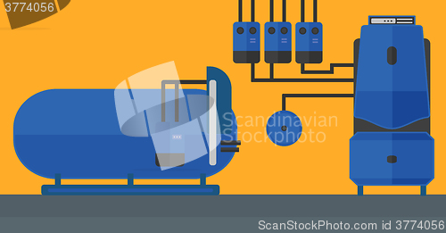 Image of Background of domestic household boiler room.