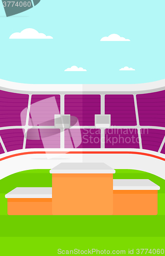 Image of Background of stadium with podium for winners.