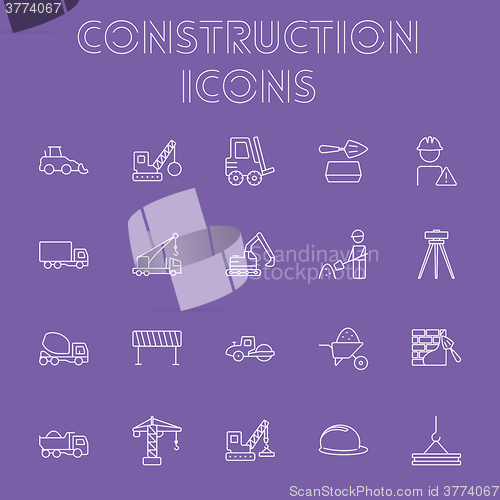 Image of Construction icon set.