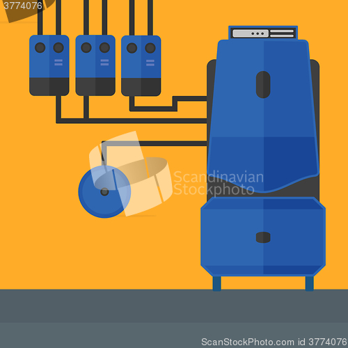 Image of Background of domestic household boiler room.