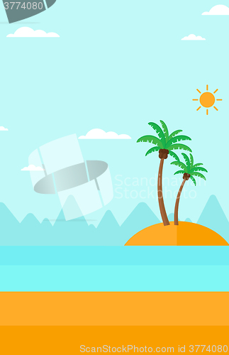 Image of Background of small tropical island.