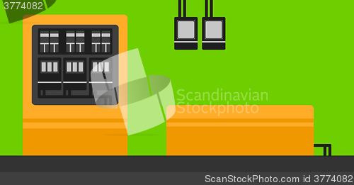 Image of Background of electric switchboard.