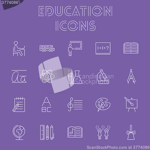 Image of Education icon set.