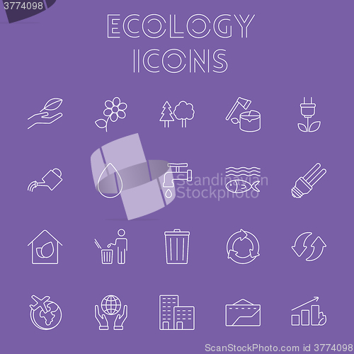 Image of Ecology icon set.