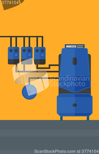 Image of Background of domestic household boiler room.