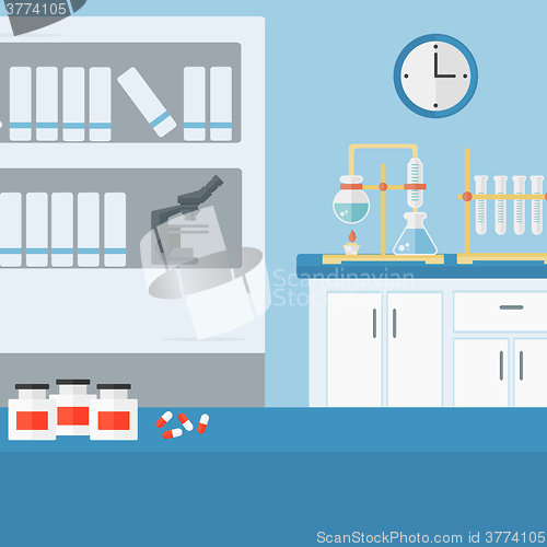 Image of Background of laboratory interior.