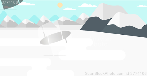 Image of Background of snow capped mountain.