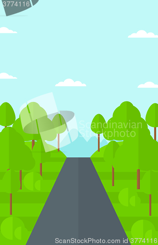 Image of Background of green forest.