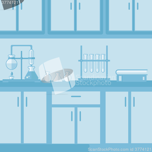 Image of Background of laboratory interior.