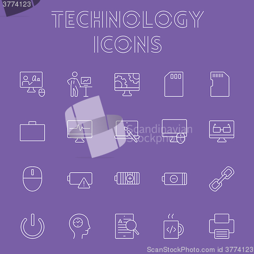 Image of Technology icon set.