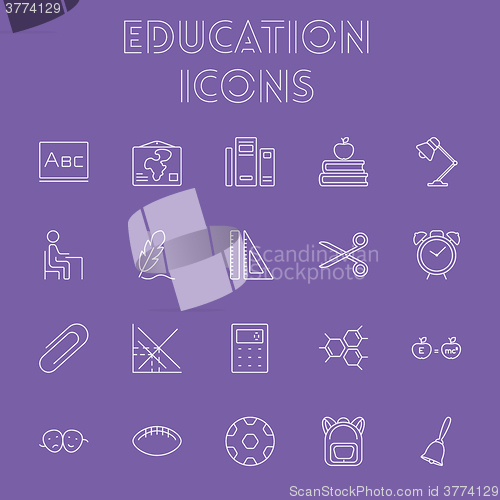 Image of Education icon set.