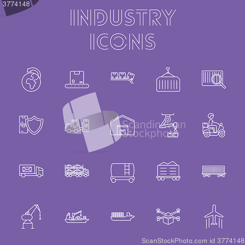 Image of Industry icon set.