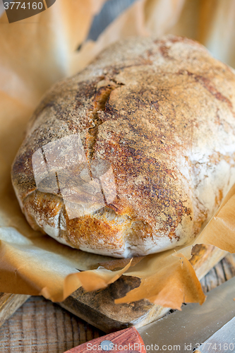 Image of Fresh Italian ciabatta close-up.