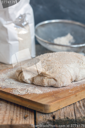Image of Dough for baking homemade bread.