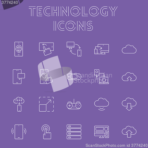 Image of Technology icon set.