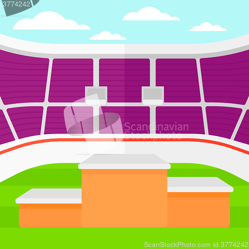 Image of Background of stadium with podium for winners.