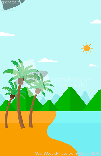 Image of Background of tropical beach and sea.