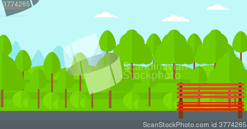 Image of Background of green forest.