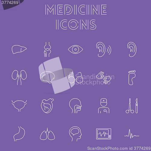 Image of Medicine icon set.