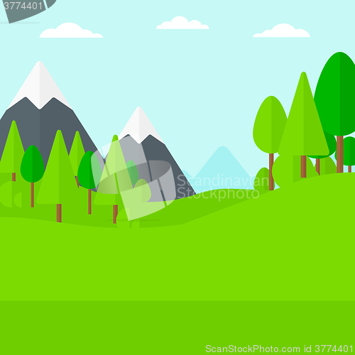 Image of Background of green forest.