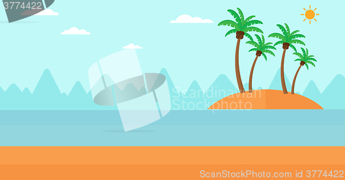 Image of Background of small tropical island.