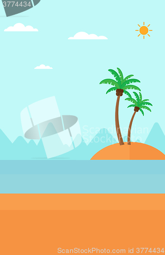 Image of Background of small tropical island.