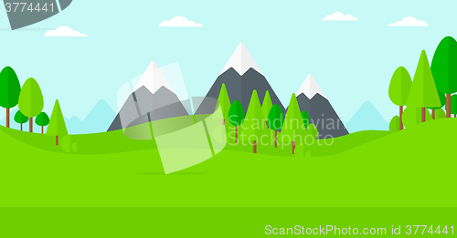 Image of Background of green forest.