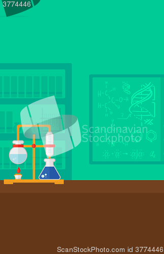 Image of Background of chemistry laboratory.