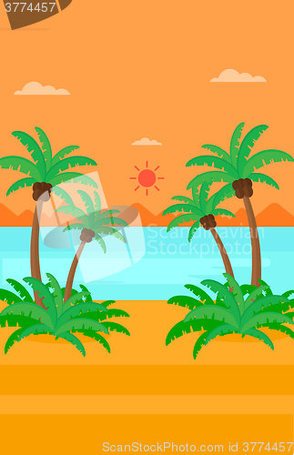 Image of Background of tropical beach and sea.