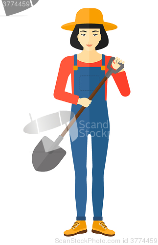 Image of Farmer with spade.