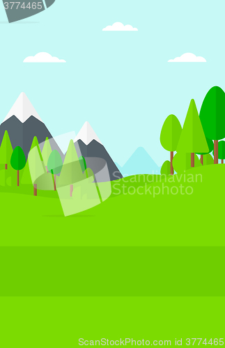 Image of Background of green forest.