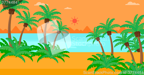 Image of Background of tropical beach and sea.