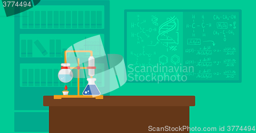 Image of Background of chemistry laboratory.