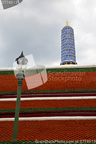 Image of  thailand  bangkok in    temple abstract cross colors street lam