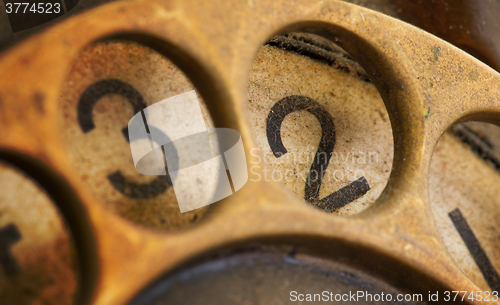 Image of Close up of Vintage phone dial - 2