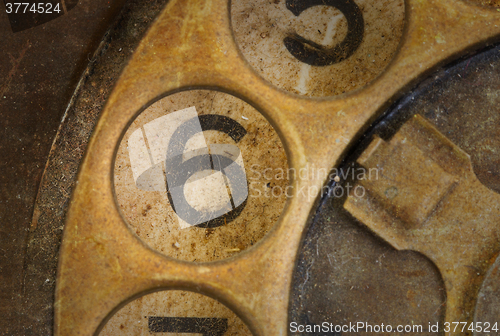 Image of Close up of Vintage phone dial - 6