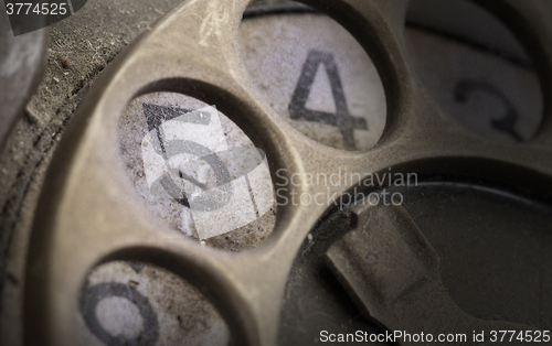 Image of Close up of Vintage phone dial - 5