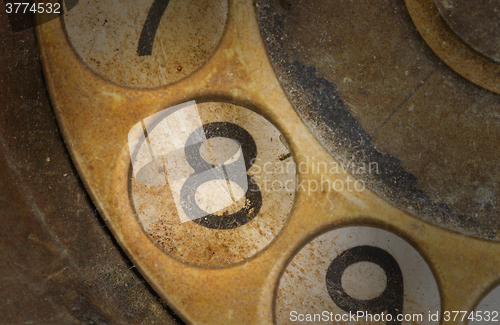 Image of Close up of Vintage phone dial - 8