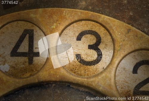 Image of Close up of Vintage phone dial - 3