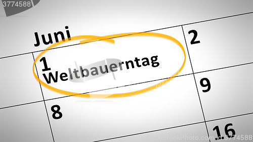 Image of world farmers day first of june in german language
