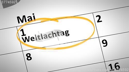 Image of World Laughter Day first of March in german language