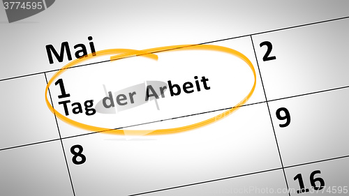 Image of Labor Day 1st of May in German language