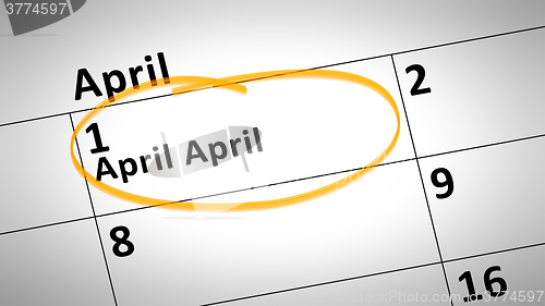 Image of 1st of April Calendar