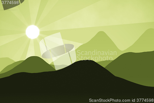 Image of green landscape background