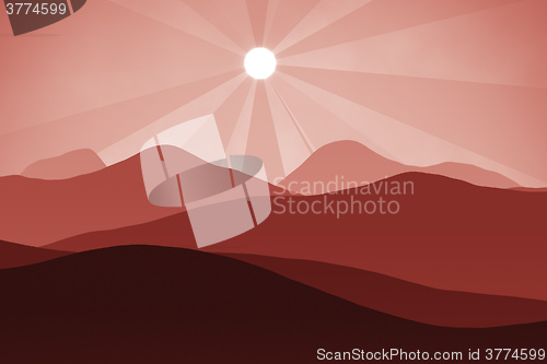 Image of red landscape background