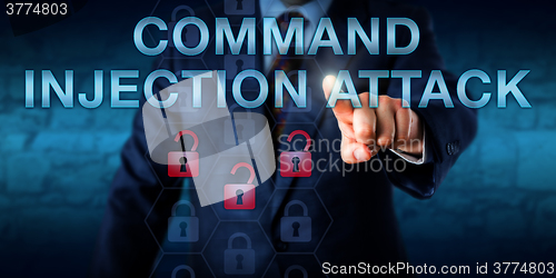 Image of Attacker Touching COMMAND INJECTION ATTACK