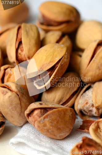 Image of Close up shot of pistachios