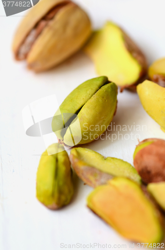 Image of Close up shot of pistachios